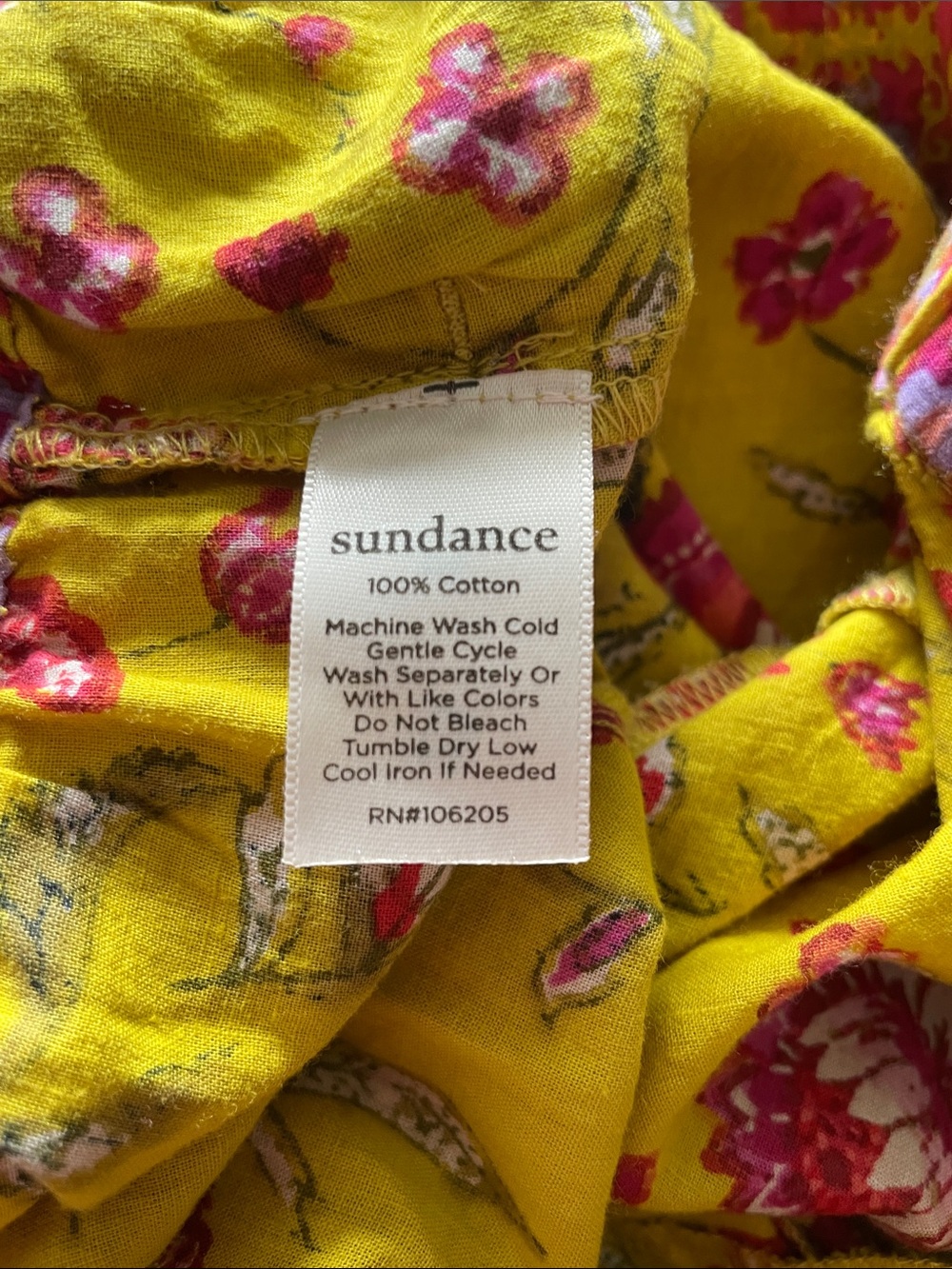 Sundance Floral Block Print Crop Pants | Medium | Boho Drawstring Cotton Blend - Picture 6 of 6